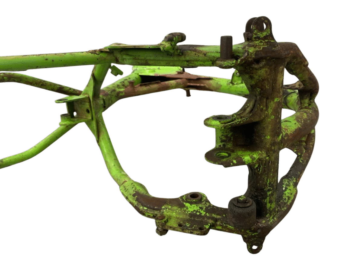 kawasaki kx100 1990 main frame engine cradle detail (1)