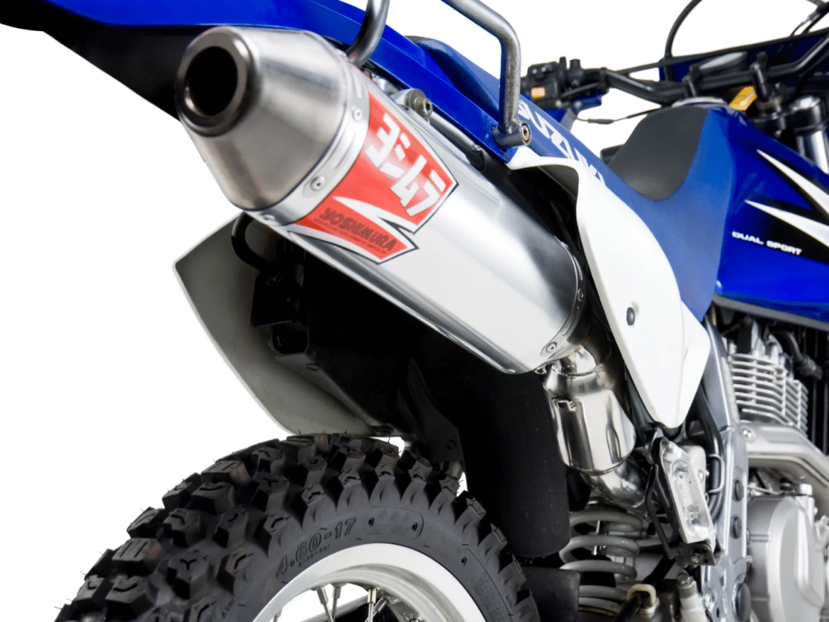 yoshimura rs2 dr650 exhaust angle view